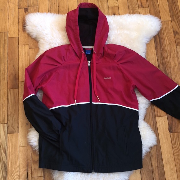 REEBOK full zip track jacket in red, black and white. Size Medium. - Picture 2 of 13